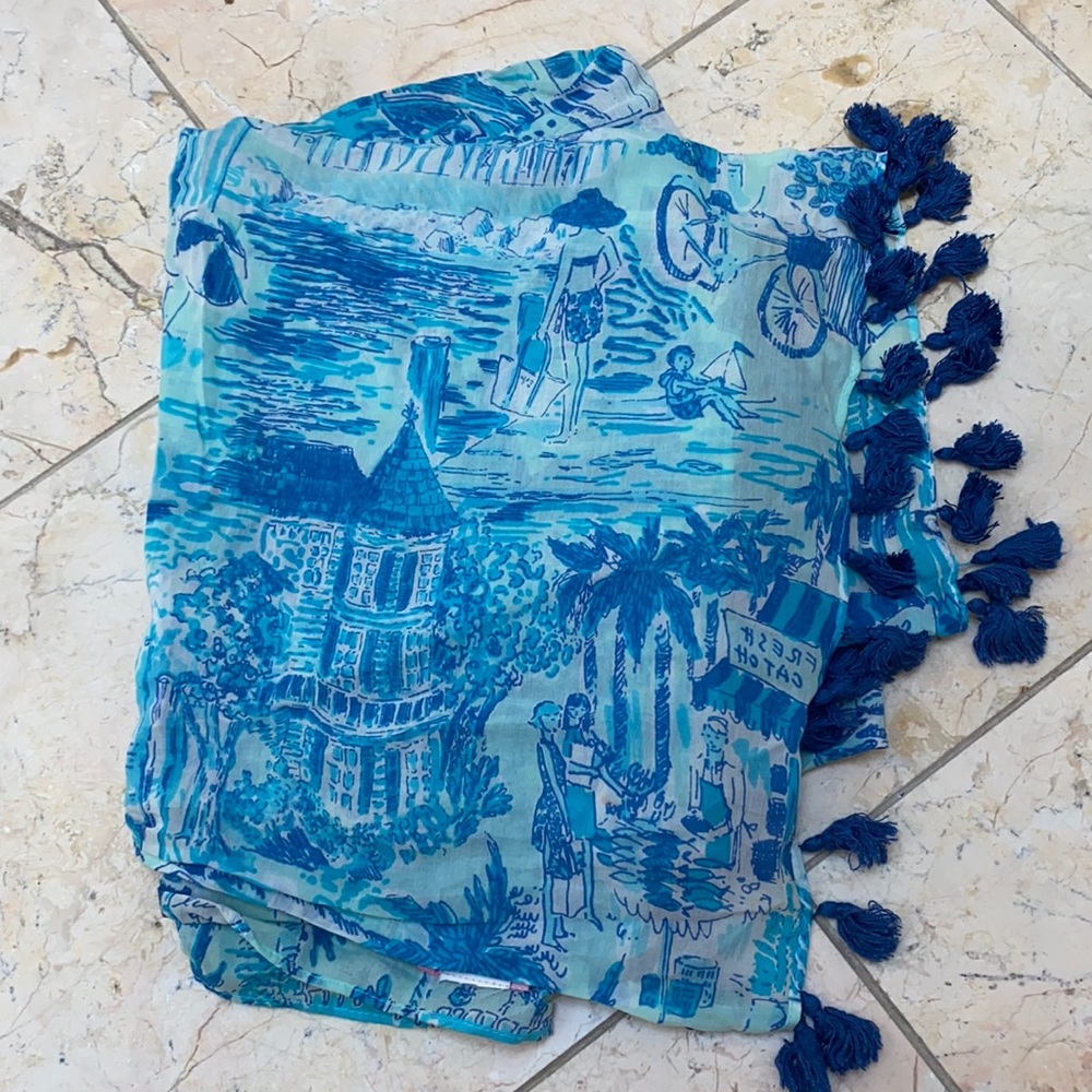 Lilly Pulitzer light weight cotton scarf